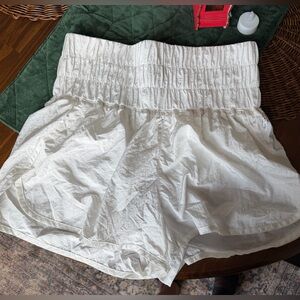 FP Movement by Free People Cream High-Waisted Shorts